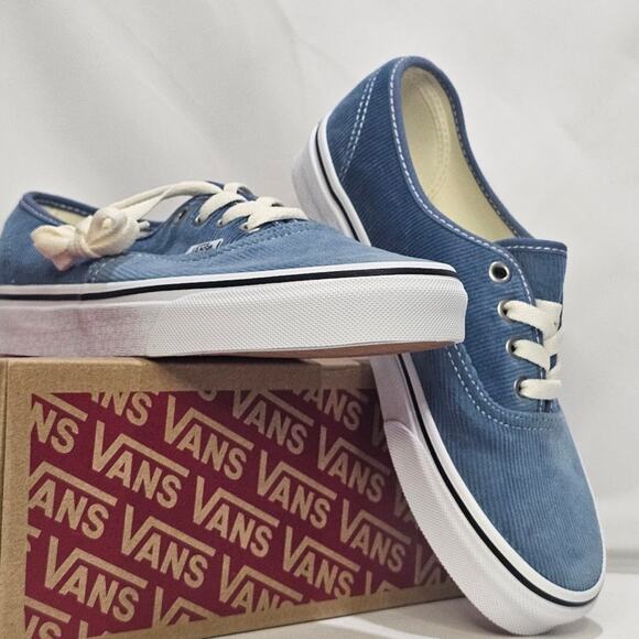 Vans Unisex Authentic Navy Corduroy Lace Up Sneaker Women's Size 6.5 Navy NWT - Picture 1 of 9